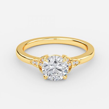 Jolie Round Lab Grown Diamond Vintage Engagement Ring