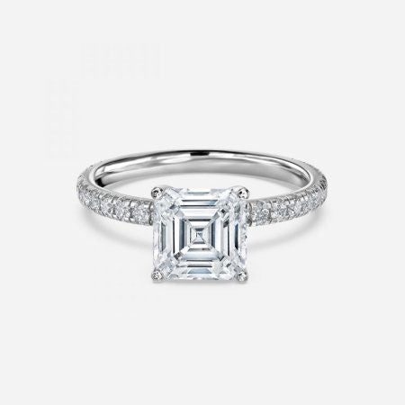 Josephine Asscher Lab Diamond Band Engagement Ring