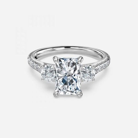 Talia Radiant Three Stone Lab Grown Diamond Engagement Ring