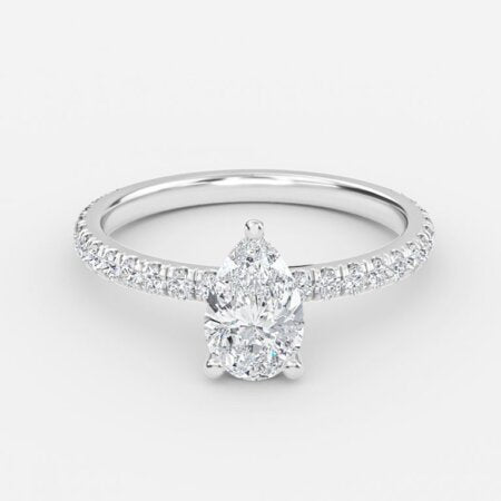 Josephine Pear Side Diamond Engagement Ring