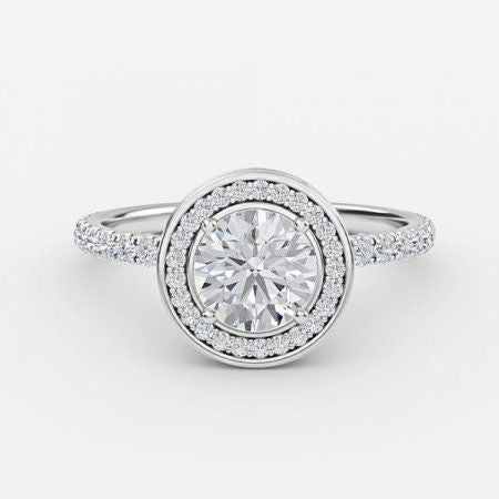 Jennifer Round Lab Grown Diamond Halo Engagement Ring