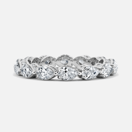 Unique pear Eternity band