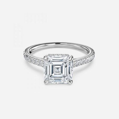 Versailles Asscher Hidden Halo Engagement Ring