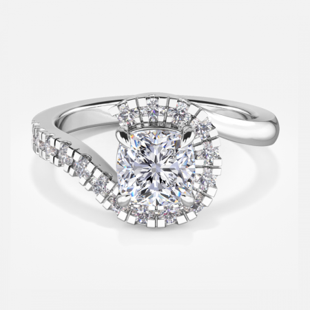 Neto Cushion Halo Lab Grown Diamond Engagement Ring