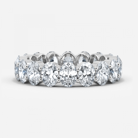 Oval Diamond Set Eternity Band