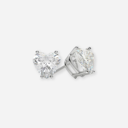 Heart Lab Diamond Stud Earring