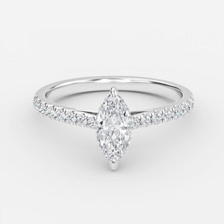 Versailles Marquise Hidden Halo Lab Grown Diamond Engagement Ring