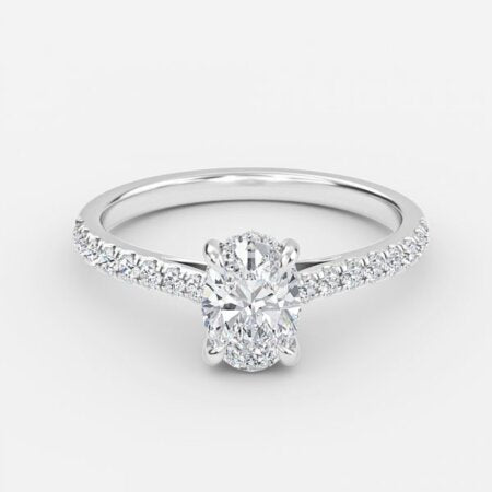 Versailles Oval Hidden Halo Lab Grown Diamond Engagement Ring