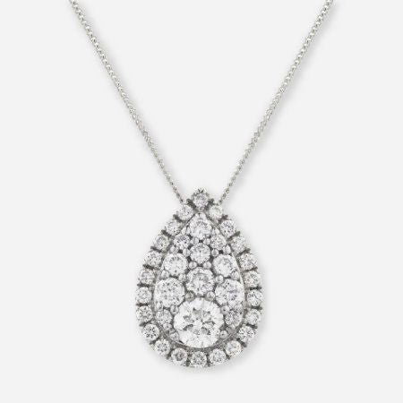 Pear Lab Diamond Cluster Pendant