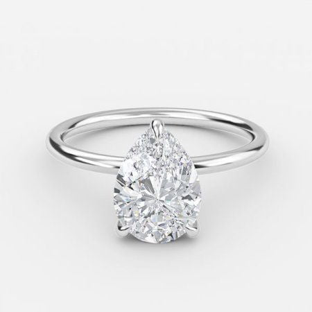 Adriana Pear Solitaire Lab Grown Diamond Engagement Ring