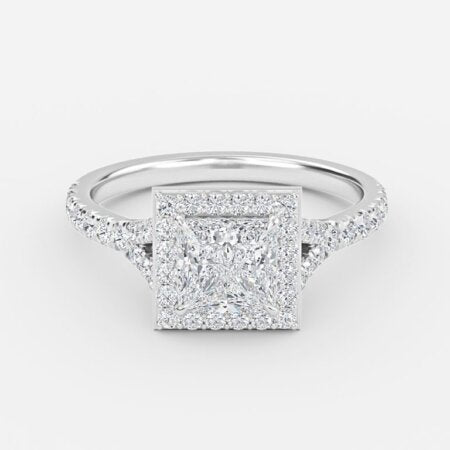 Chelsea Princess Halo Lab Grown Diamond Engagement Ring