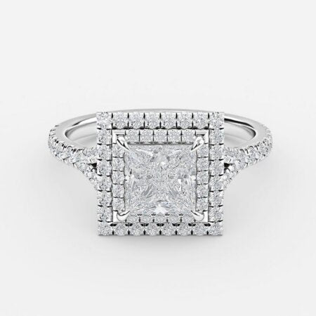 Aalia Princess Halo Lab Grown Diamond Engagement Ring