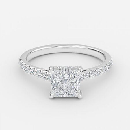 Versailles Princess Hidden Halo Lab Grown Diamond Engagement Ring