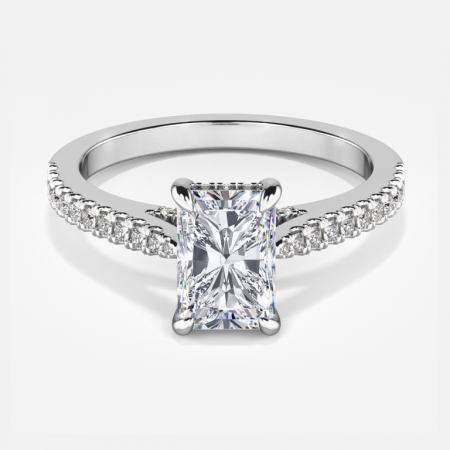 Veronica Radiant Hidden Halo Lab Grown Diamond Engagement Ring