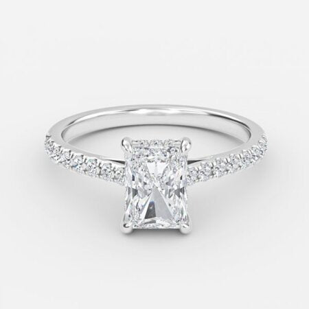 Versailles Radiant Hidden Halo Lab Grown Diamond Engagement Ring