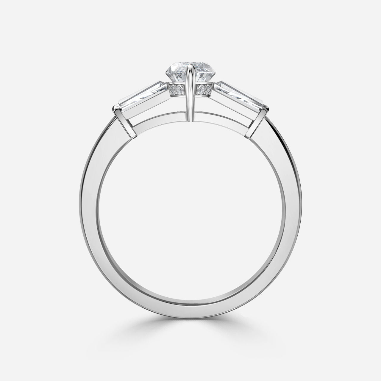 Miriam Marquise Three Stone Engagement Ring