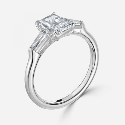 Jolene Radiant Three Stone Lab Grown Diamond Engagement Ring