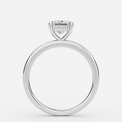 Nhẫn đính hôn kim cương nuôi cấy trong phòng thí nghiệm Essian Princess Hidden Halo