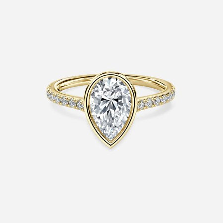 Ali&#039;i Pear Side Diamond Engagement Ring