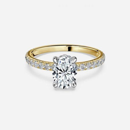 Sadie Oval Hidden Halo Lab Grown Diamond Engagement Ring