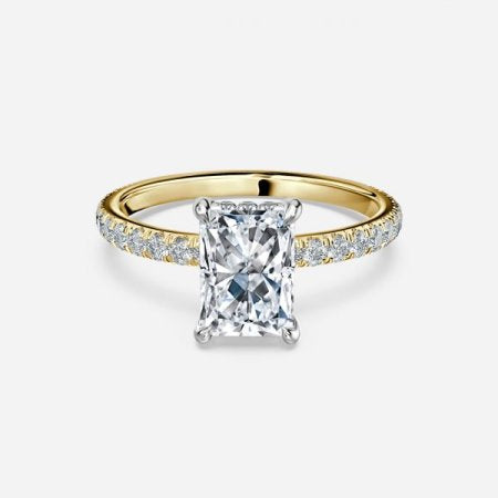 Sadie Radiant Hidden Halo Lab Grown Diamond Engagement Ring