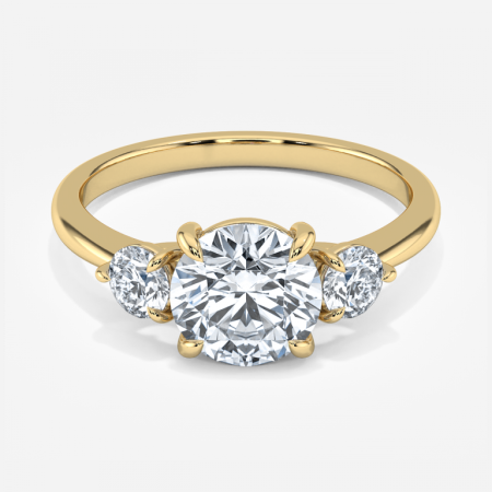 Kylie Round Lab Created Diamond Three Stone Engagement Ring