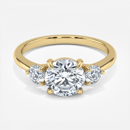 Kylie Round Lab Created Diamond Three Stone Engagement Ring