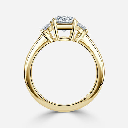 Freya Round Lab Created Diamond Three Stone Engagement Ring