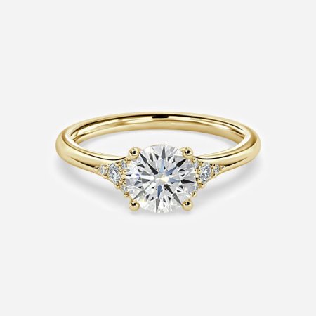 Anastasia Round Lab Created Diamond Three Stone Engagement Ring