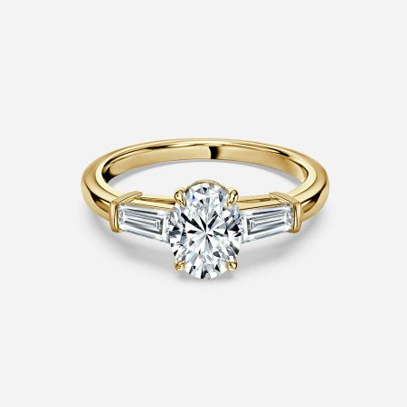 Miriam Oval Three Stone Lab Grown Diamond Engagement Ring