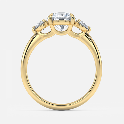 Kylie Round Lab Created Diamond Three Stone Engagement Ring